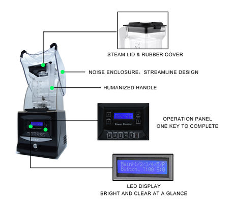 Máquinas de fabricação de alimentos para bebês sem BPA elétricos com controles de botão para smoothie