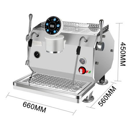 Máquina de café de grupo único com dimensões de 438*560*450mm