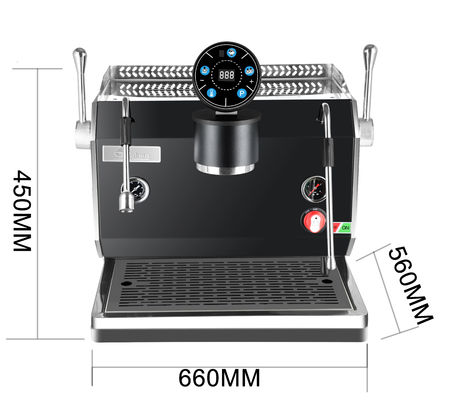 Máquina de café de grupo único com dimensões de 438*560*450mm