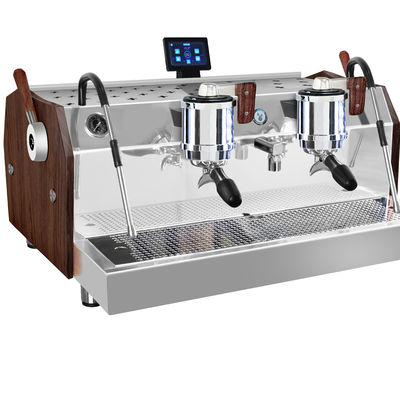 Máquina de café Espresso elétrica comercial de cabeça dupla - Capacidade de duas caldeiras 11L 2L 2L