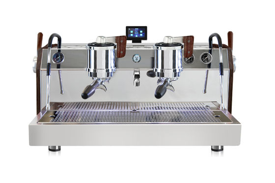 Máquina de café Espresso elétrica comercial de cabeça dupla - Capacidade de duas caldeiras 11L 2L 2L