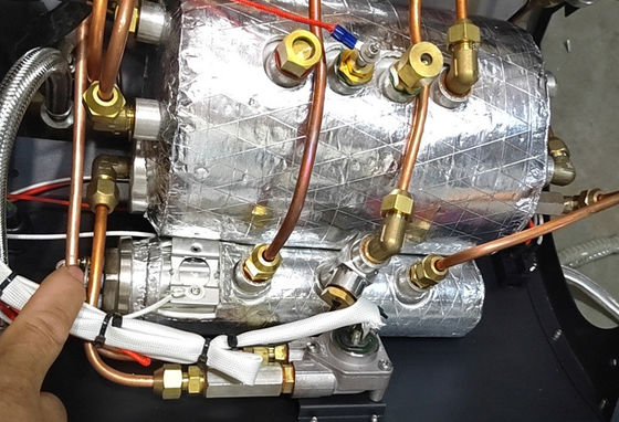 Máquina de café Espresso elétrica comercial de cabeça dupla - Capacidade de duas caldeiras 11L 2L 2L