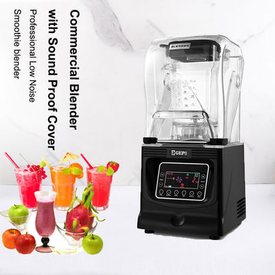 Maximize suas vendas de smoothies com o Gepu 1800W Commercial Blender e a capa à prova de som