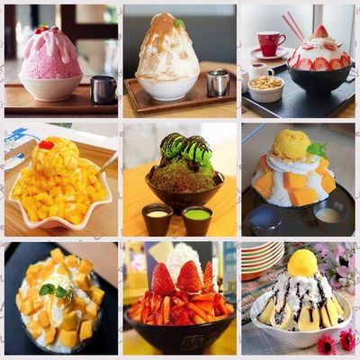 Relacionado com matérias-primas Máquina de barbear gelo e neve Bingsu com compressor de baixo ruído