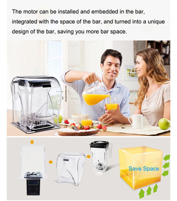 Misturador de smoothie de baixo ruído com motor de cobre puro Equipamento de cozinha profissional