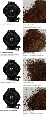 Máquina elétrica de moer grãos de café com ciclo de limpeza e caixa de alumínio resistente à ferrugem