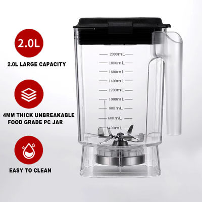 Misturador de smoothie comercial 65DB Máquina de trituração de gelo de baixo ruído